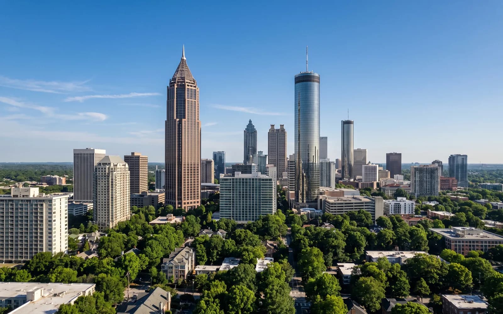 The Atlanta skyline in clear daytime light